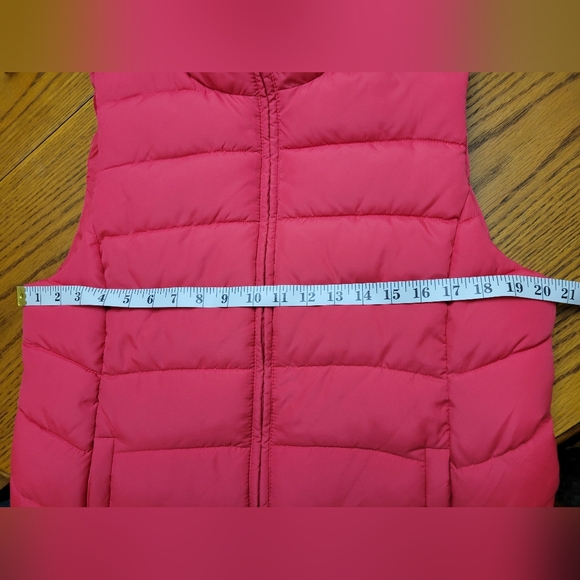 NWT Loft Full Zip Puffer Vest with Pockets Coral Pink Size Large - Picture 7 of 8